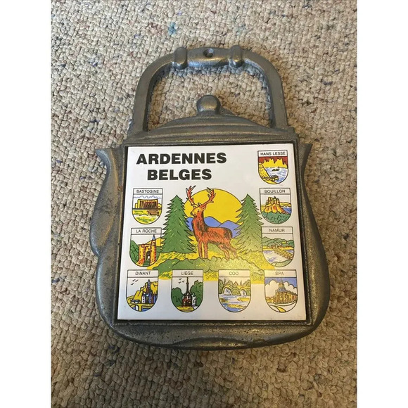 VTG Ardennes Belges Maryland Luray Laverns Trivet Souvenir Jamboree Patches Meta - Picture 4 of 11